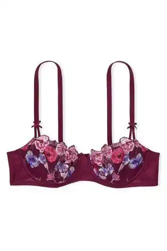 Victoria's Secret Victoria's secret burgundy purple embroidered unlined balcony bra offer