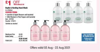 Costco Baylis & Harding Hand Wash offer