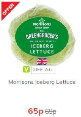 Morrisons Morrisons Iceberg Lettuce offer