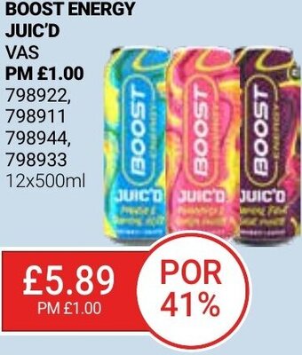 Bestway Boost Energy Juic'd 12x500ml offer