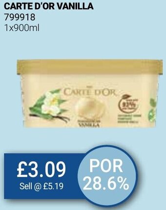Bestway Carte D'Or Vanilla 1x900ml offer