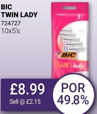 Bestway BIC Twin Lady 10x5's offer