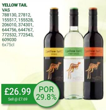 Bestway Yellow Tail 6x75cl offer