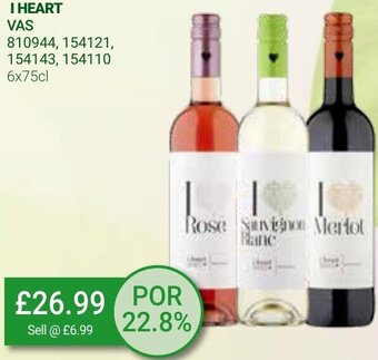 Bestway I Heart 6x75cl offer