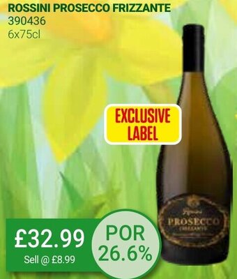 Bestway Rossini Prosecco Frizzante 6x75cl offer