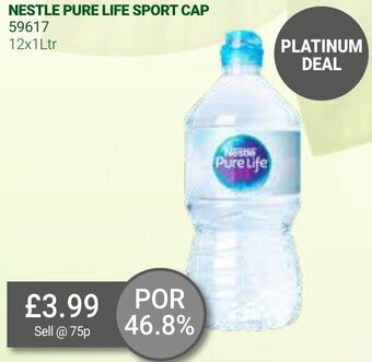 Bestway Nestle Pure Life Sport Cap 12x1Ltr offer