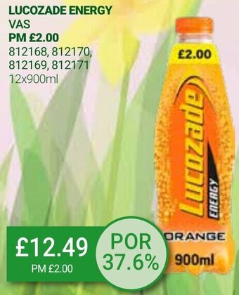 Bestway Lucozade Energy 12x900ml offer