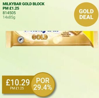 Bestway Milkybar Gold Block 14x85g offer