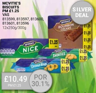 Bestway Mcvitie's Biscuits 12x250g/300g offer