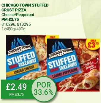Bestway Chicago Town Stuffed Crust Pizza Cheese/Pepperoni 1x480g/490g offer