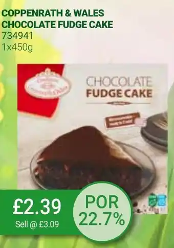 Bestway Coppenrath & Wales Chocolate Fudge Cake 1x450g offer