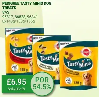 Bestway Pedigree Tasty Minis Dog Treats 8x140g/130g/155g offer