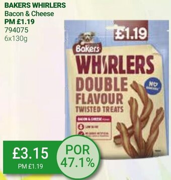 Bestway Bakers Whirlers Bacon & Cheese 6x130g offer