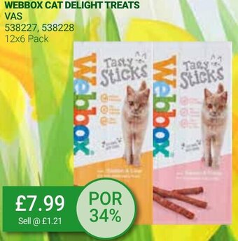 Bestway Webbox Cat Delight Treats 12x6 Pack offer
