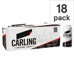Tesco Carling lager 18x440ml offer