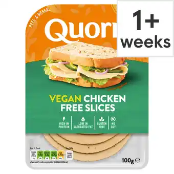 Tesco Quorn vegan chicken free slices 100g offer