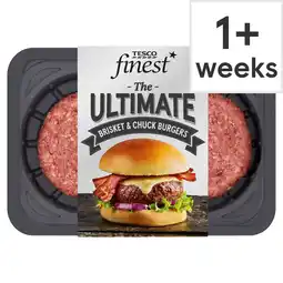 Tesco Tesco finest the ultimate brisket & chuck burgers 340g offer