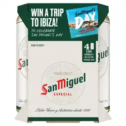 Tesco San miguel especial premium lager 4x440ml offer