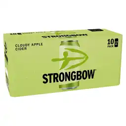 Tesco Strongbow cloudy apple cider 10 x 440ml offer