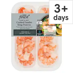 Tesco Tesco finest cooked jumbo king prawns 150g offer