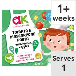 Tesco Annabel karmel tomato & mascarpone with vegetables 200g offer