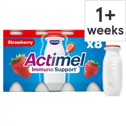 Tesco Danone actimel strawberry drink 8x100g offer