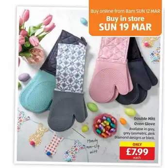 Aldi Double mitt oven glove offer