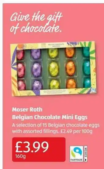 Aldi Moser roth belgian chocolate mini eggs offer