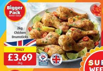 Aldi 2kg chicken drumsticks offer