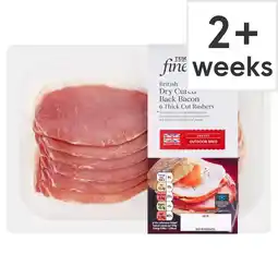 Tesco Tesco finest 6 smoked dry cure thick cut bacon 240g offer