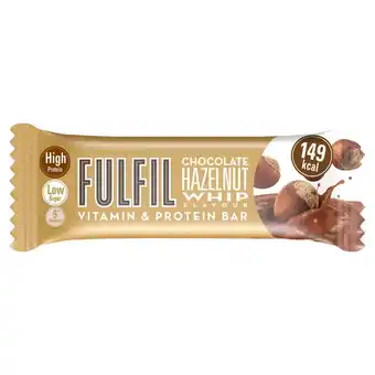 Tesco Fulfil chocolate hazelnut whip vitamin & protein bar 40g offer