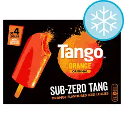 Tesco Tango orange sub zero tangerine ice lollies 4x70ml offer