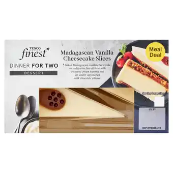 Tesco Tesco finest 2 madagascan vanilla cheesecake slices 180g offer