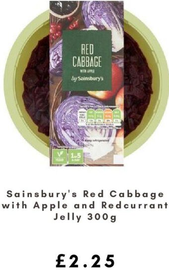 Sainsbury's Sainsbury's Red Cabbage with Apple and Redcurrant Jelly 300g offer