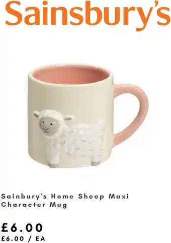 Sainsbury's Sainsbury's Home Sheep Maxi Character Mug offer