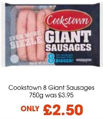Centra Cookstown 8 Giant Sausages 750g offer
