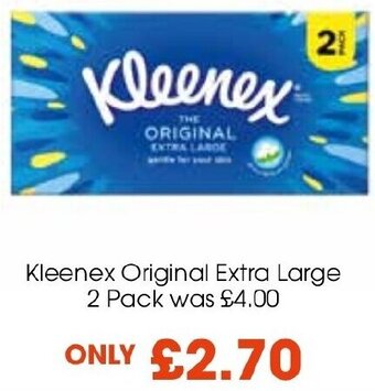 Centra Kleenex Original Extra Large 2 pack offer