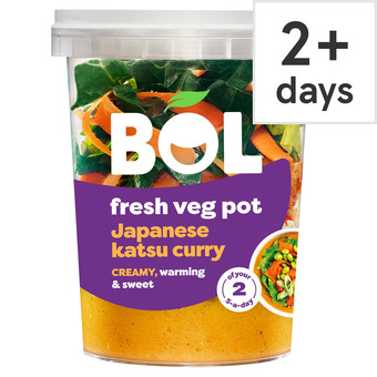Tesco Bol japanese katsu curry vegetable pot 345g offer