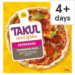Tesco Takul halal pepperoni stonebake pizza 335g offer