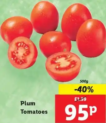 Lidl Plum Tomatoes 500g offer