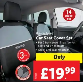 Lidl Ultimate Speed Car Seat Cover Set offer
