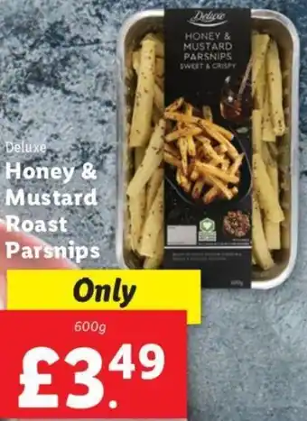 Lidl Deluxe Honey & Mustard Roast Parnsnips 600g offer