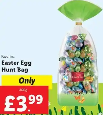 Lidl Favorina Easter Egg Hunt Bag 400g offer