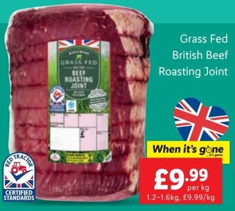 Lidl Grass Fed British Beef Roasting Joint offer