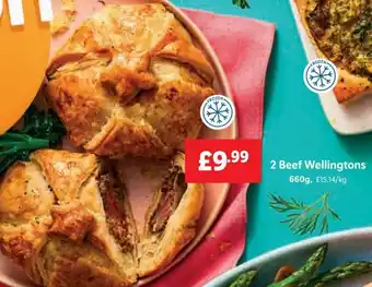 Lidl 2 Beef Wellingtons 660g offer