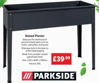 Lidl Parkside Raised Planter offer