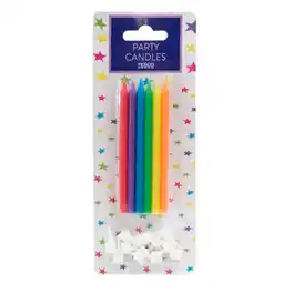 Tesco Tesco rainbow colour candles 12 pack offer
