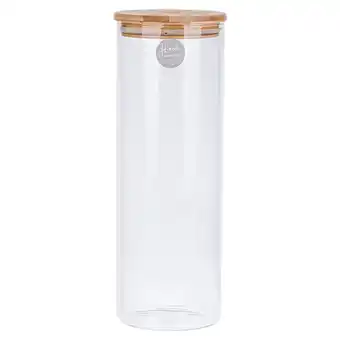 Tesco Hinch round storage jar with bamboo lid 1.6l offer