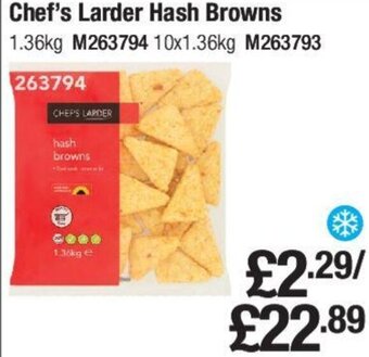 Makro Chef's Larder Hash Browns offer