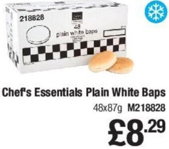 Makro Chef's Essentials Plain White Baps 48x87g offer